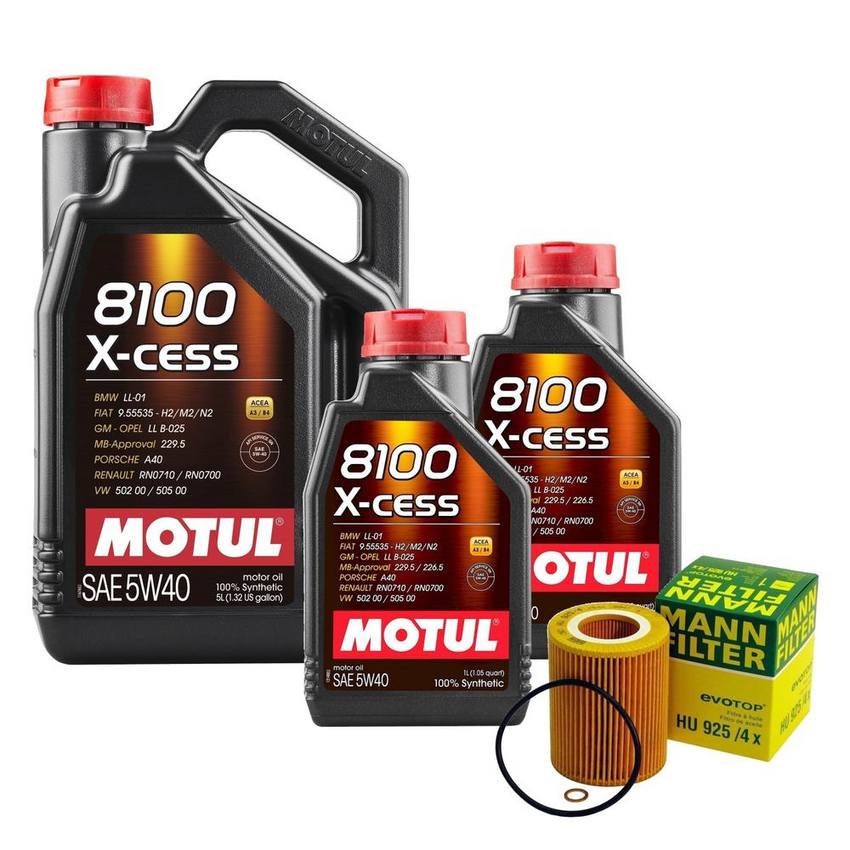 BMW Engine Oil Change Kit - Motul 11427512300 (5W-40) (X-CESS 8100)